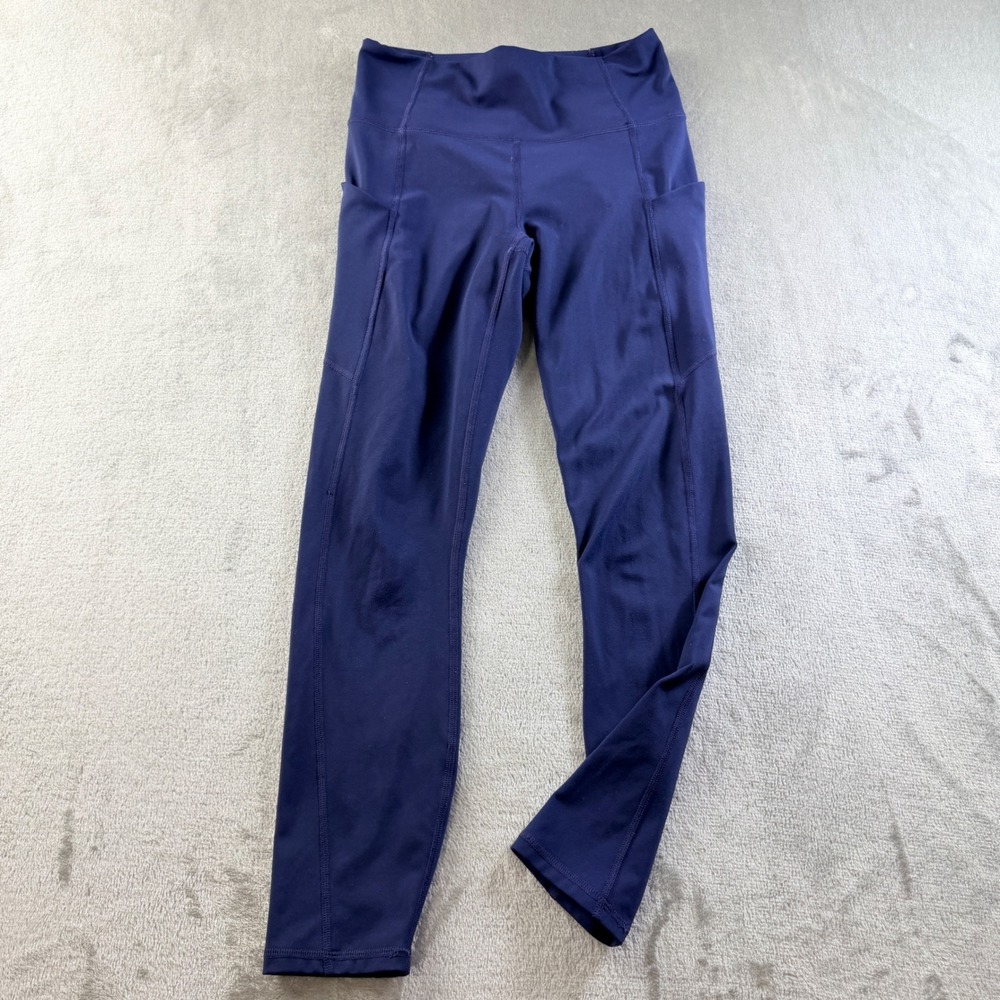 Fabletics Navy Blue High Waisted PowerHold Leggings with Pockets Women's XS